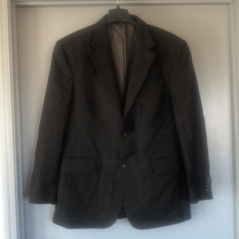 Oscar de la Renta mens 100% Wool Blazer 2 Button Fully Lined Size 43R